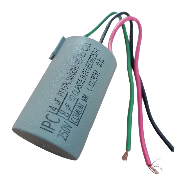 Capacitor Para Ventilador 4uf+8uf 3 Fios 127v 250 Vac Cod.37