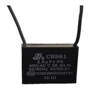 N/A CBB61 - Condensatore 450 V AC 2.7uF 2-Wire in pellicola di polipropilene metallizzata, per ventilatore da soffitto, 2 pezzi