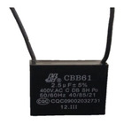 Capacitor Quadrado Cbb61 Para Ventilador 2 Fios 2,5uf 400vac