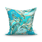 Capara Para Almofada Indiana Azul Estampada Grande Tecido Jac