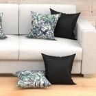 Capas Almofadas Pretas E Estamapdas Kit Com 4 Unidades 45cm X