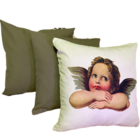 Capas Almofadas Sala Quarto 1 Anjo 2 Verdes Zíper 45x45 3 Un