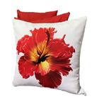 Capas Almofadas Sala Quarto Flor Vermelha Zíper 45x45 3 Un