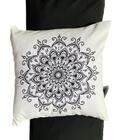 Capas Almofadas Sala Quarto Mandala  2preta Zíper 45x45 3 Un