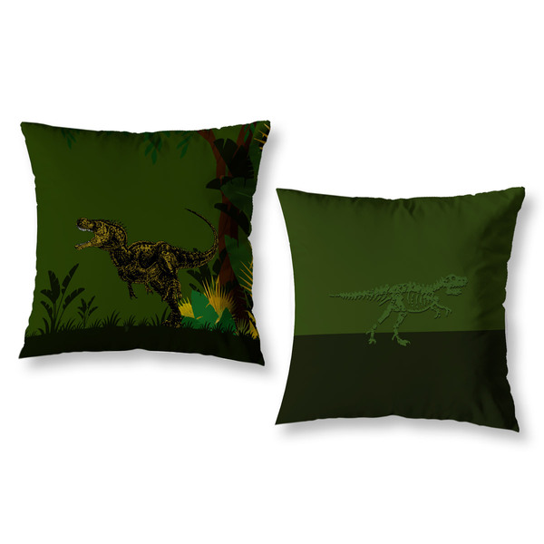 Capas De Almofada Kit 2 Peças 40x40 Infantil Estampadas Dino