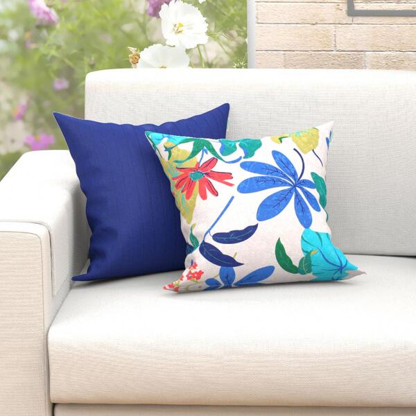 Capas De Almofadas Azuis E Coloridas 2 Unidades 45cm X 45cm T