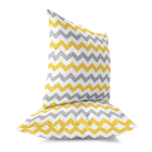 Capas De Almofadas Chevron Amarela E Cinza 2un 35x35cm