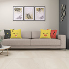 Capas De Almofadas Coloridas Emoji 4 Peças Estampadas Sala