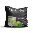Capas De Almofadas Com Frases Drinks Em Preto 35x35cm Kit 4un