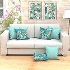 Capas De Almofadas Decorativa Azul Tiffany Arabesco Composê 4