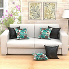 Capas De Almofadas Decorativa Floral Verde Esmeralda Composê