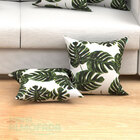 Capas De Almofadas Decorativas  Branco Folhas Tropical 45cm X