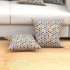 Capas De Almofadas Decorativas Amarela Triângulos 45cm X 45cm
