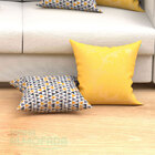 Capas De Almofadas Decorativas Amarelo Triângulo Composê 45cm