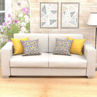 Capas De Almofadas Decorativas Amarelo Triângulo Composê 45cm