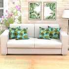 Capas De Almofadas Decorativas Azul Abacaxi Tropical 45cm X 4