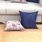 Capas De Almofadas Decorativas Azul Marinho Floral Composê 45
