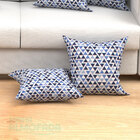 Capas De Almofadas Decorativas Azul Marinho Triângulos 45cm X