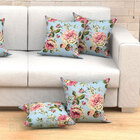 Capas De Almofadas Decorativas Azul Tiffany Floral 45cm X 45c