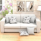 Capas De Almofadas Decorativas Branca Jornal Composê 45cm X 4