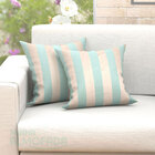 Capas De Almofadas Decorativas Listras Azul Tiffany Jacquard