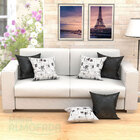 Capas De Almofadas Decorativas Preta Jornal Composê 45cm X 45