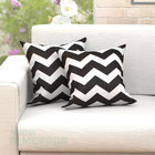 Capas De Almofadas Decorativas Preto Chevron 45cm X 45cm Com