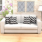 Capas De Almofadas Decorativas Preto Chevron 45cm X 45cm Com