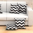 Capas De Almofadas Decorativas Preto Chevron 45cm X 45cm Com