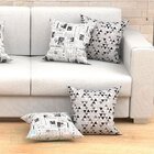 Capas De Almofadas Decorativas Preto Jornal Triângulo Composê