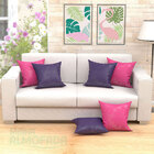 Capas De Almofadas Decorativas Rosa/roxo Medalhão Composê 45c