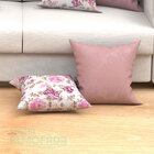 Capas De Almofadas Decorativas Rosê Floral 45cm X 45cm Com Zí