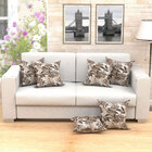 Capas De Almofadas Decorativas Tabaco Floral Jacquard 45cm X