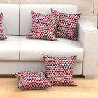 Capas De Almofadas Decorativas Vermelha Triângulo 45cm X 45cm