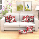 Capas De Almofadas Decorativas Vermelho Floral 45cm X 45cm Co