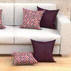 Capas De Almofadas Decorativas Vinho Triângulo 45cm X 45cm Co