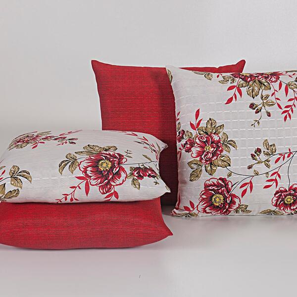 Capas Para Almofadas Decorativas 4 Peças Vermelho