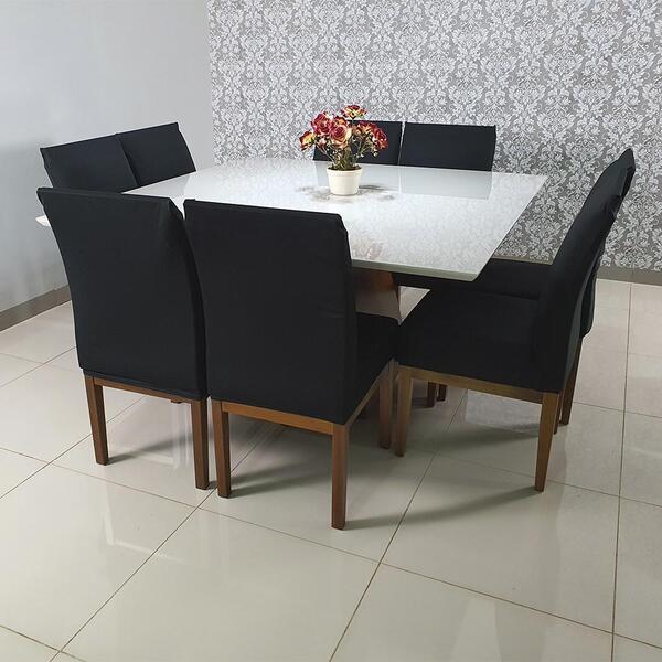 Capas Para Cadeiras De Jantar 04 Peças Em Malha Gel Lisa - Pr