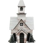 Capela Decorativa Com Telhado Prata  32cm - Dg1225