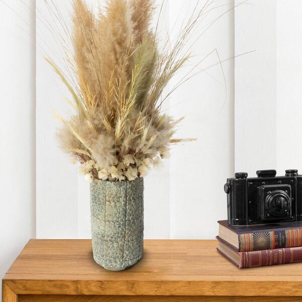 Capim Dos Pampas Arranjo De Flores Secas Decor Home N1 + Vaso