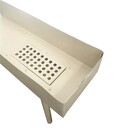 Captador De Água Calha Em Alumínio E Grelha Cinza 25x13x8cm