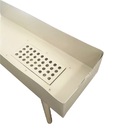 Captador De Água Calha Em Alumínio E Grelha Cinza 25x13x8cm