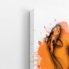Carpa Peixe Arte Laranja Minimalista Quadro Canvas 120x80cm