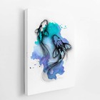 Carpa Peixe Azul Minimalista Colorido Quadro Canvas 140x90cm