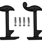 Carranca Lisa P/aparafusar - Par Par Preto