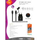 Carregador + Cabo 2 Em 1 Usb-c/usb-c+lightning Tomada Usb+usb