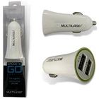 Carregador Automotivo Cb103 C/ 2 Saídas Branco - Multilaser