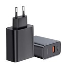 Carregador Celular Parede Dual Usb + C Turbo Portátil Tomada