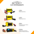 Carregador De Bateria Automotivo Smart Charger 6a Inteligente