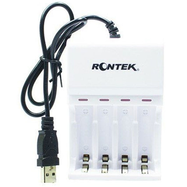 Carregador De Pilhas 4aa 4aaa Usb 5v Rontek